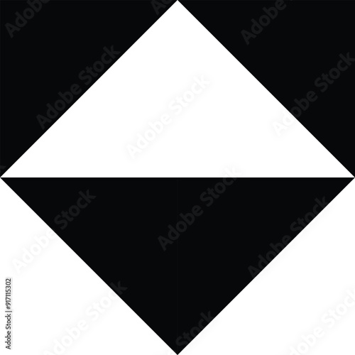 Retro black and white geometric pattern background, vector abstract circle, triangle and square lines art. Trendy bauhaus pattern backgrounds op-art set