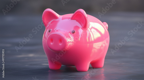 Pink piggy bank