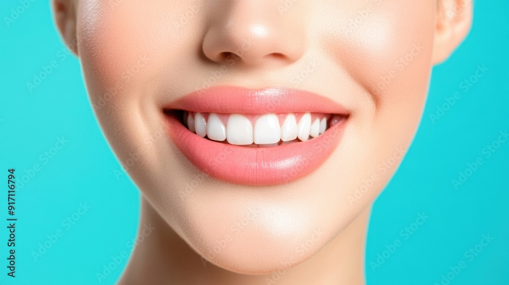 Close-up detail, model's teeth, one-piece swimsuit, simple background, modern look Close-up detail, model's teeth, one-piece swimsuit, simple background, modern look