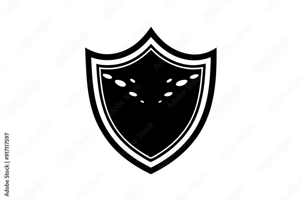 Water shield logo silhouette vector design on white background Water shield logo silhouette vector design on white background