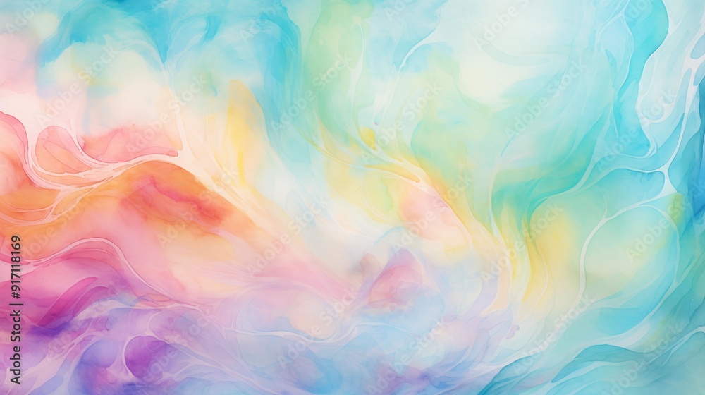 Soft Pastel Watercolor Background with Flowing Abstract Shapes Soft Pastel Watercolor Background with Flowing Abstract Shapes