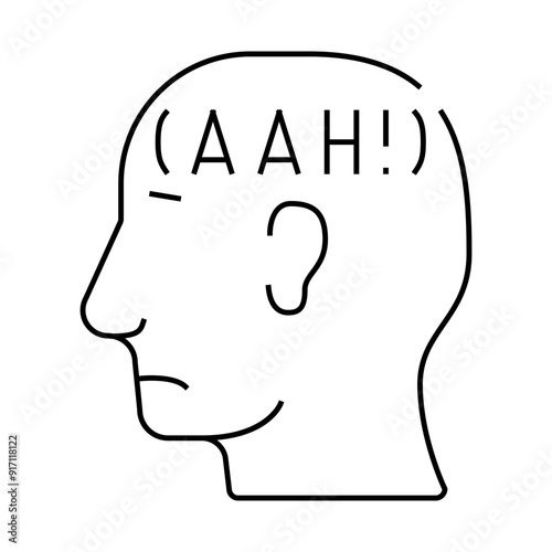 panic disorder line icon vector. panic disorder sign. isolated contour symbol black illustration