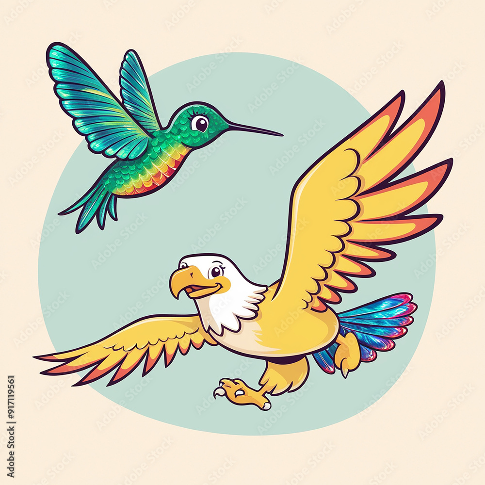 Obraz premium hummingbird and flower