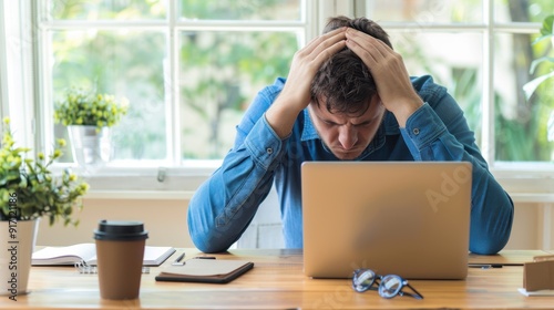 The stressed office worker