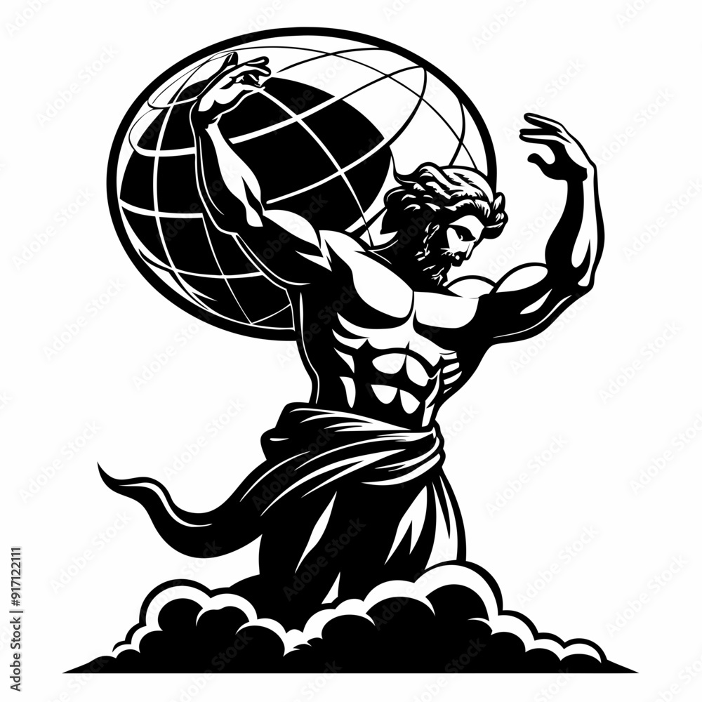 silhouette of a person with a glob 