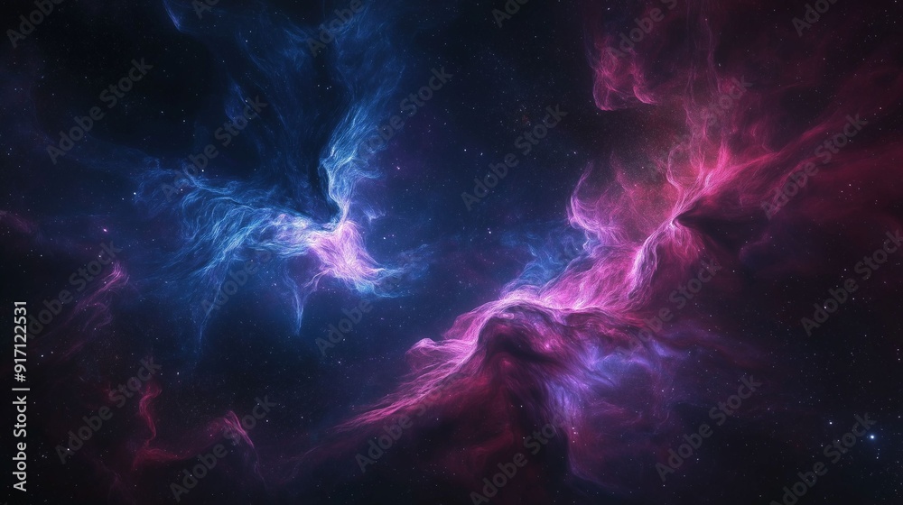 Colorful nebula and stars in deep space. Colorful nebula and stars in deep space.