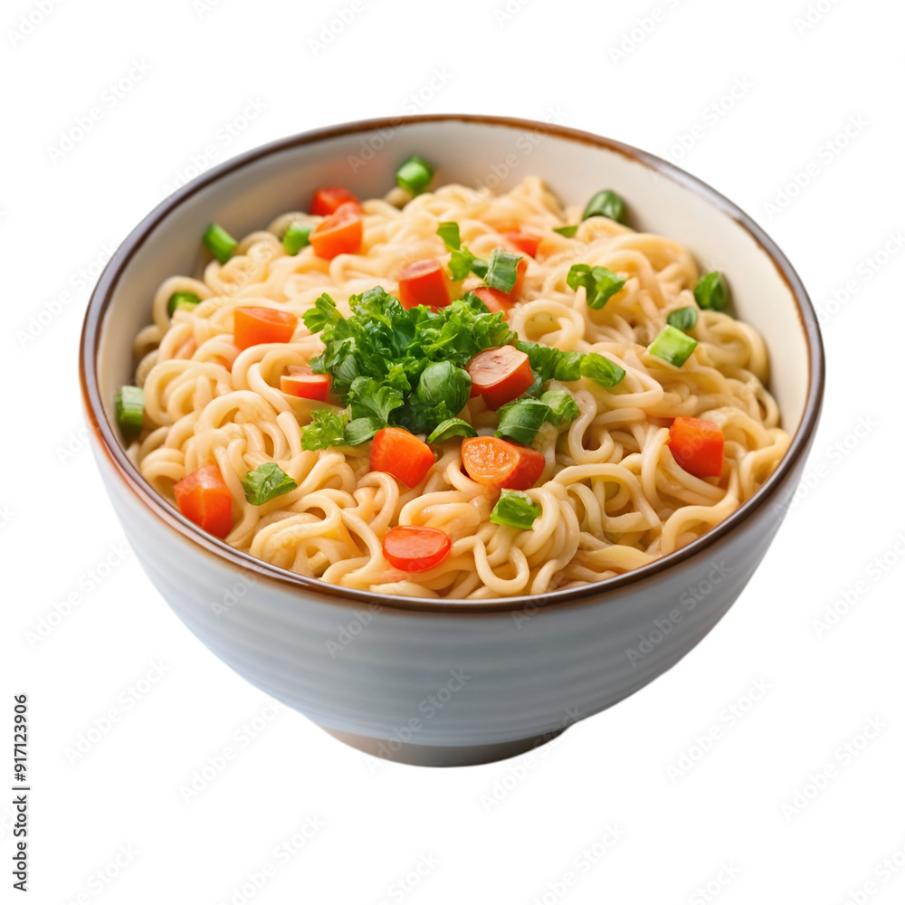 Instant noodle in white bowl Instant noodle in white bowl