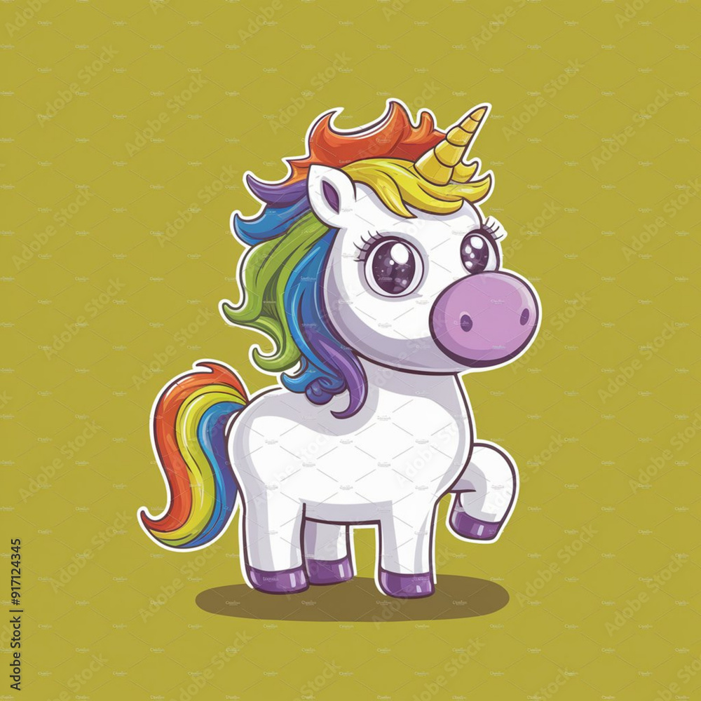 Fototapeta premium unicorns set with fairytale characters