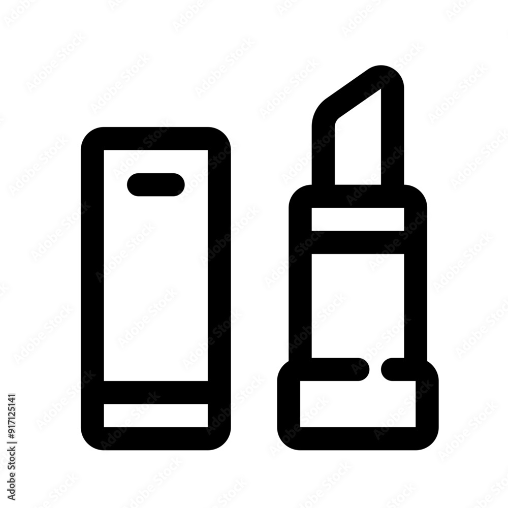 Lip Balm Line Icon. Single icon, line vector icon Lip Balm Line Icon. Single icon, line vector icon