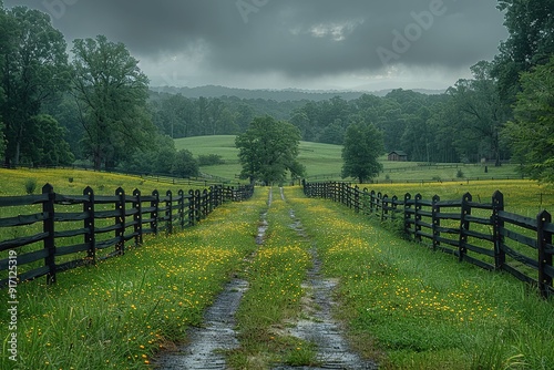 Rusty country road wildflower along path UHD wallpaper