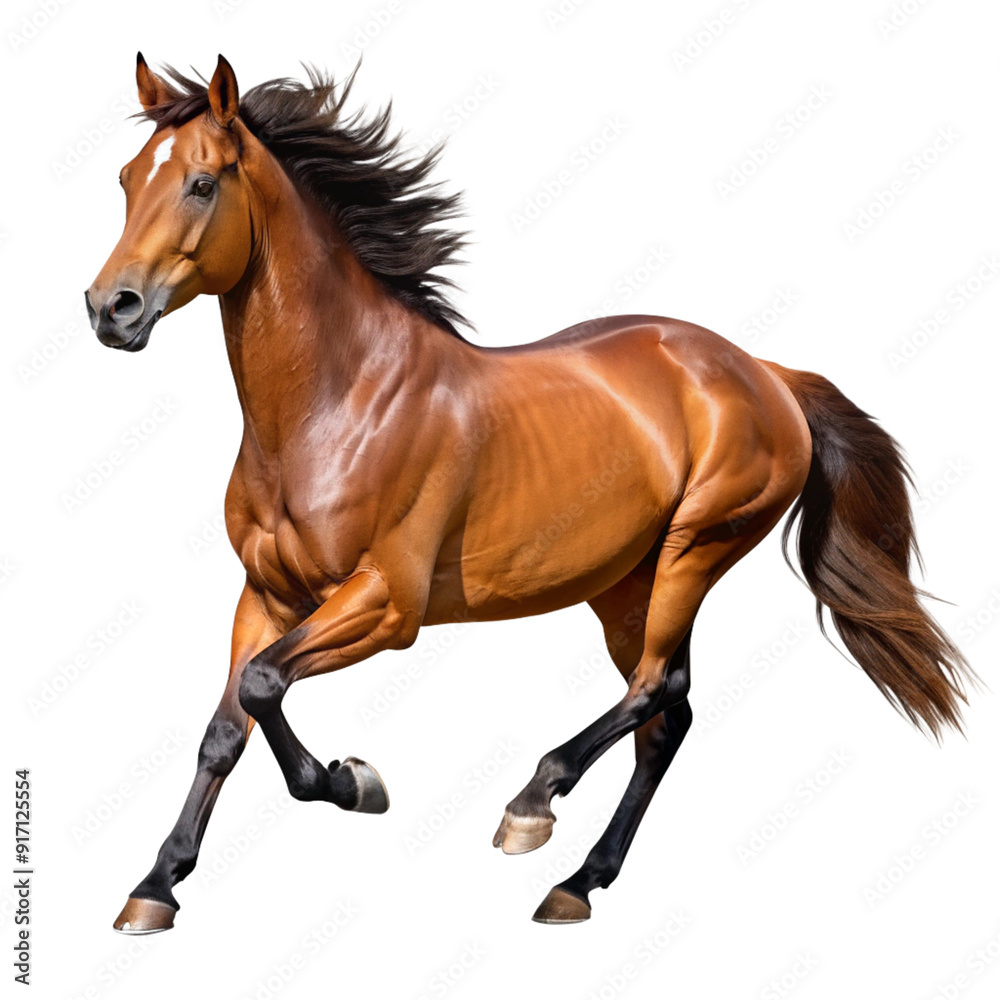 running brown horse isolated on transparent background cutout running brown horse isolated on transparent background cutout