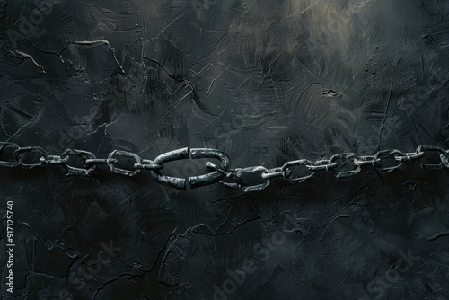 Slavery Remembrance Day.Freedom Day.August 23rd.End of slavery.An artistic representation of a broken chain symbolizing freedom and remembrance, set against a dark, textured background