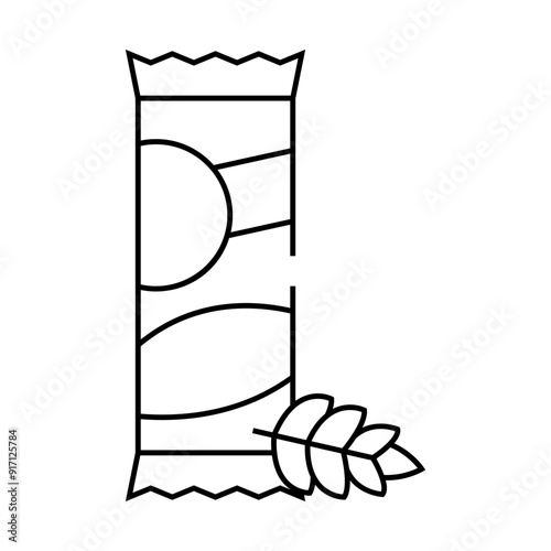 spighe pasta line icon vector. spighe pasta sign. isolated contour symbol black illustration