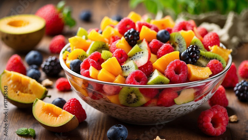 fruit salad in a bowl