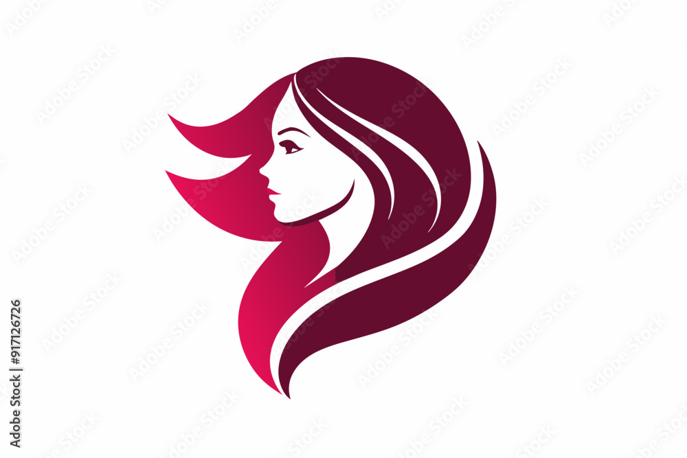Vector design of an abstract logo for women's salons on white background Vector design of an abstract logo for women's salons on white background