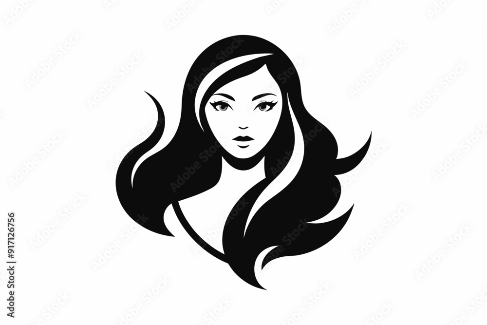Vector design of an abstract logo for women's salons on white background Vector design of an abstract logo for women's salons on white background