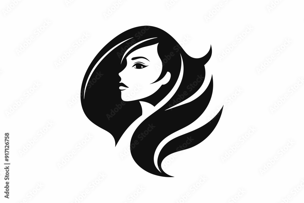 Vector design of an abstract logo for women's salons on white background Vector design of an abstract logo for women's salons on white background