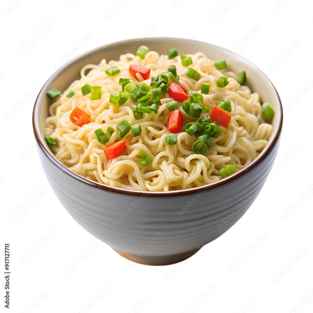 Instant noodle in white bowl Instant noodle in white bowl