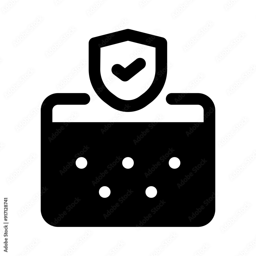 Skin Protection Glyph Icon. Single icon, glyph vector icon	