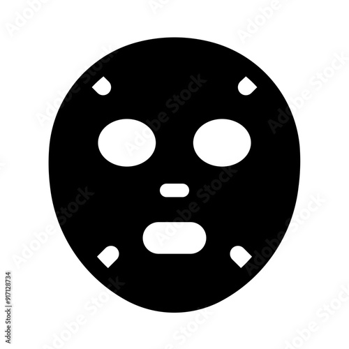 Sheet Mask Glyph Icon. Single icon, glyph vector icon 