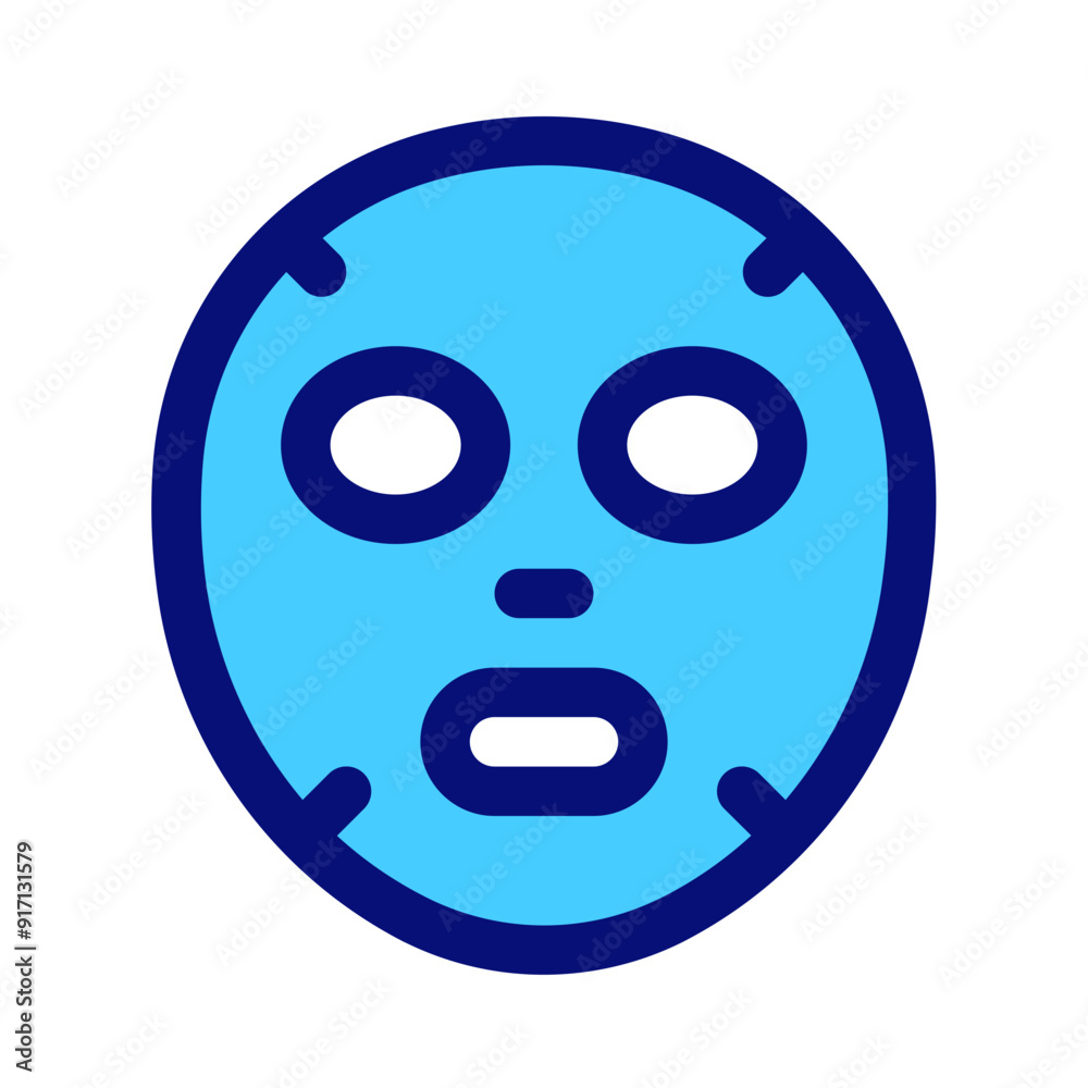 Sheet Mask Mixed Icon. Single icon, line and colored vector icon Sheet Mask Mixed Icon. Single icon, line and colored vector icon