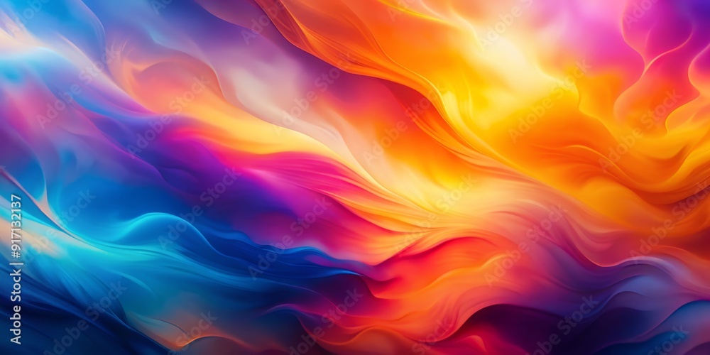 Abstract Flowing Gradient, Liquid Waves, Digital Art, Abstract Background Abstract Flowing Gradient, Liquid Waves, Digital Art, Abstract Background