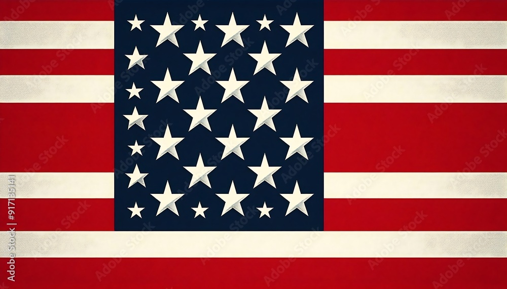 Naklejka premium Flag of United States of America