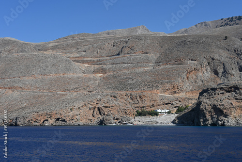 Hügellandschaft bei Chora Sphakion, Südküste Kreta, Griechenland photo