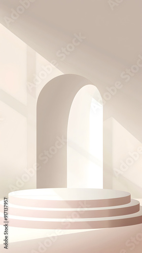 Minimal flat color background illustration