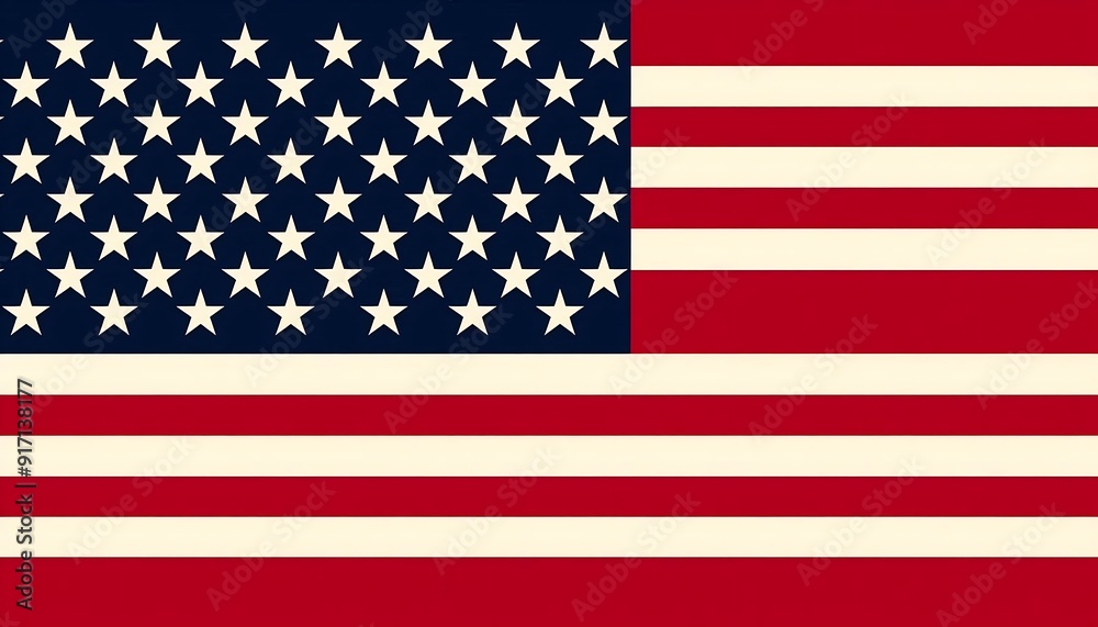 Naklejka premium Flag of United States of America