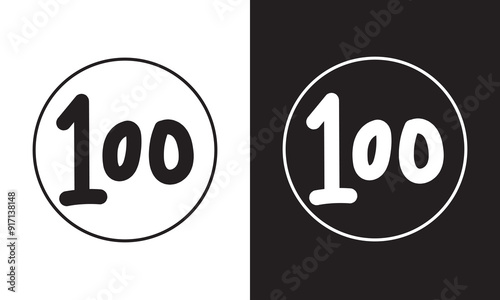 100 logo vector illustration for business and website