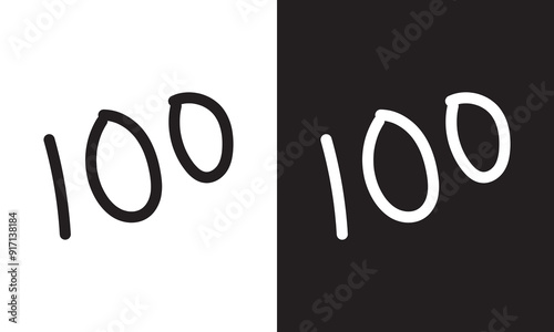 100 logo vector illustration for business and website