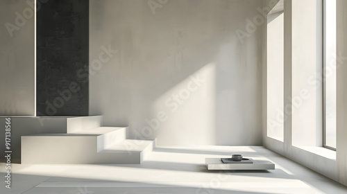 Minimal flat color background illustration