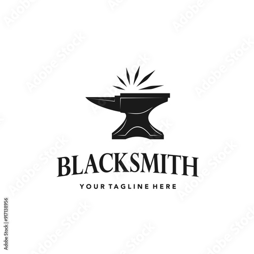 Blacksmith, forge. Anvil vector illustration. Suitable for your design need, logo, illustration, animation, etc.