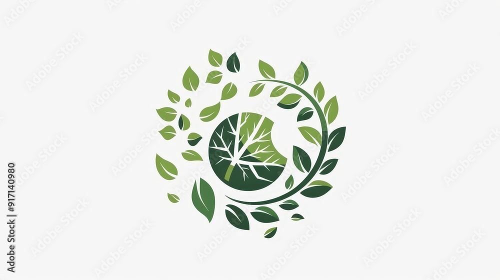 Imagine a logo for a sustainable fashion brand. Describe the elements that convey eco-friendliness, style, and innovation. Imagine a logo for a sustainable fashion brand. Describe the elements that convey eco-friendliness, style, and innovation.