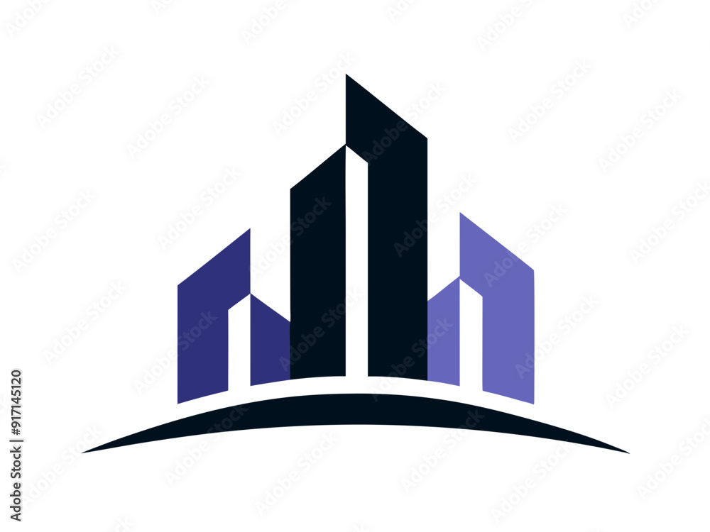 Elegant Geometric Real Estate Logo Conveying Professionalism and Trust Elegant Geometric Real Estate Logo Conveying Professionalism and Trust