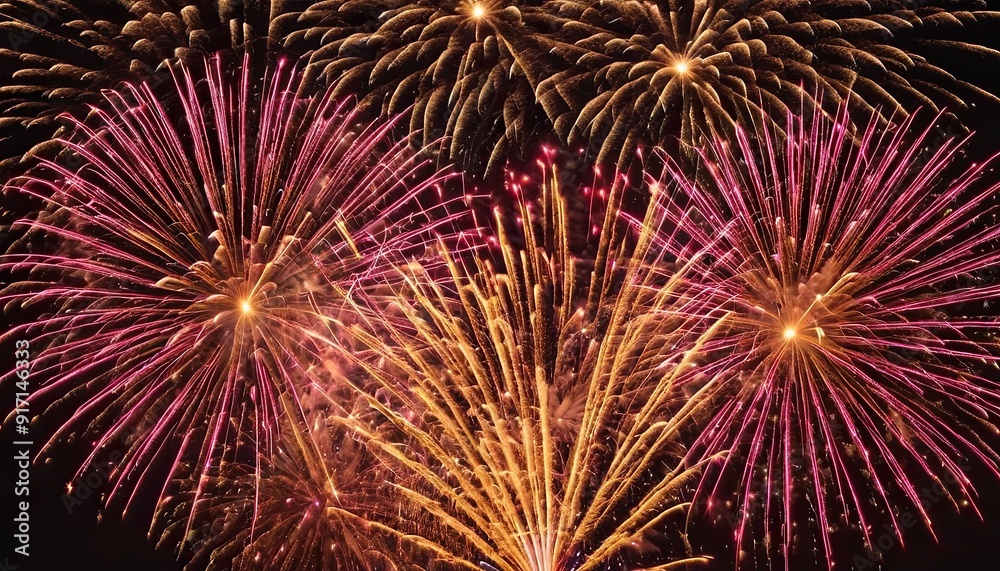 Fireworks over a City at night with dark sky background 29 Fireworks over a City at night with dark sky background 29