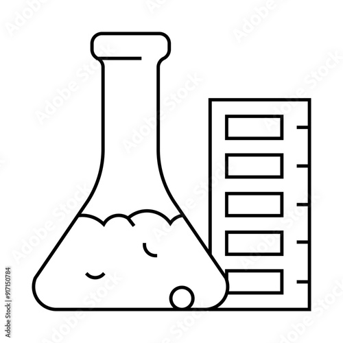 acidity of peat line icon vector. acidity of peat sign. isolated contour symbol black illustration