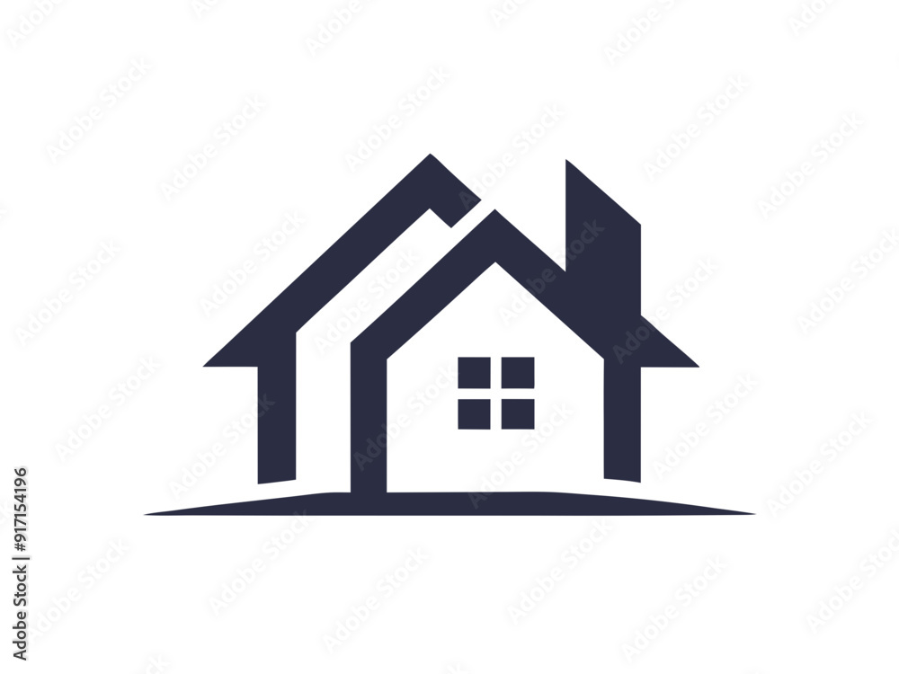 Contemporary Real Estate Logo Design Featuring High-Contrast Colors and Clean Icon Contemporary Real Estate Logo Design Featuring High-Contrast Colors and Clean Icon