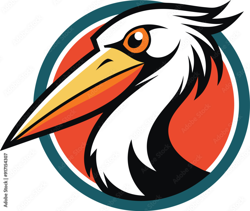 Obraz premium vector illustration of a pelican