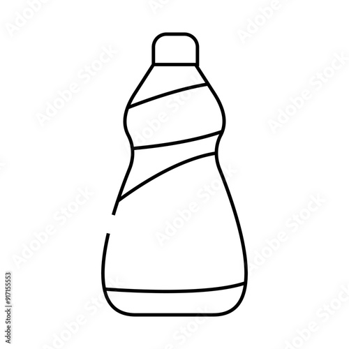 container for detergents from plastic material line icon vector. container for detergents from plastic material sign. isolated contour symbol black illustration