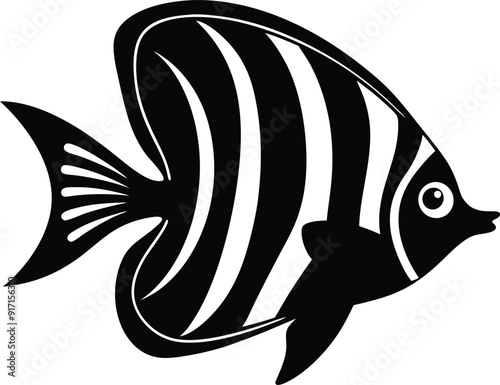 black and white fish silhouettes