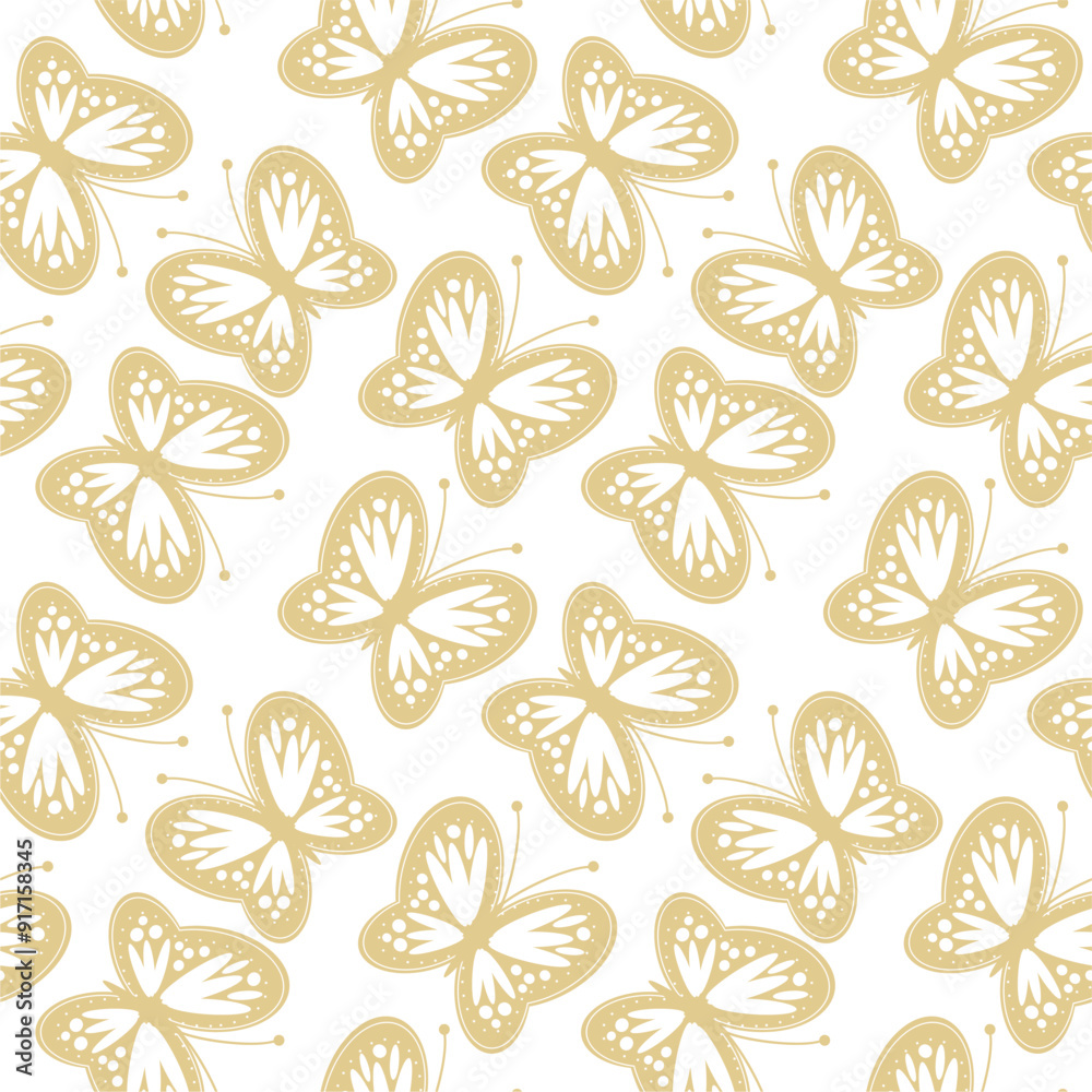 Seamless vector illustration print pattern background wallpaper with butterflies summer spring for textile, paper, pack etc Seamless vector illustration print pattern background wallpaper with butterflies summer spring for textile, paper, pack etc