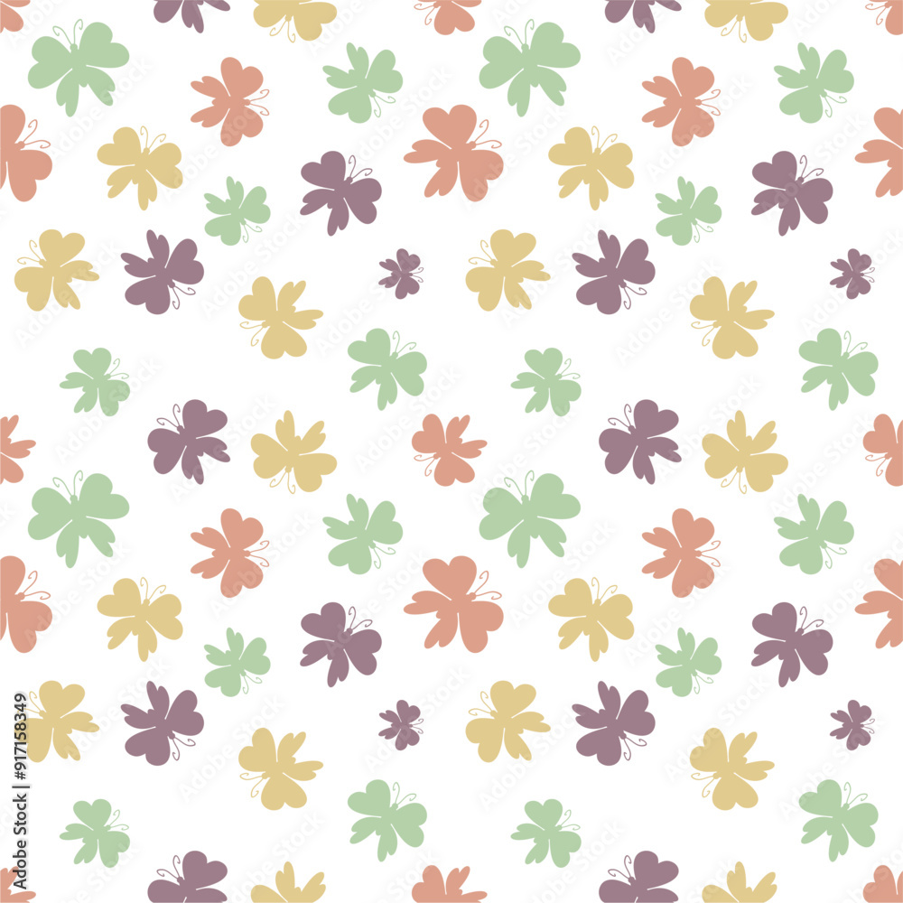 Seamless vector illustration print pattern background wallpaper with butterflies summer spring for textile, paper, pack etc Seamless vector illustration print pattern background wallpaper with butterflies summer spring for textile, paper, pack etc