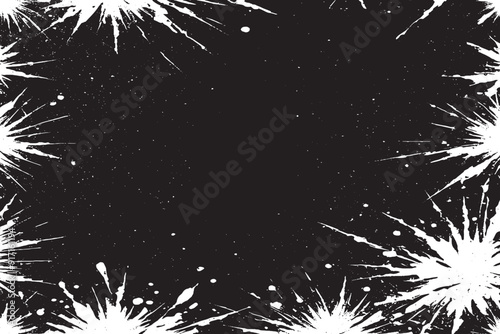 Abstract Distressed Grunge Texture Overlay - Black and White Vector Background