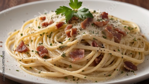 Spaghetti Carbonara with Pancetta and Parmesan