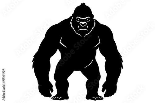 Gorilla vector silhouette
