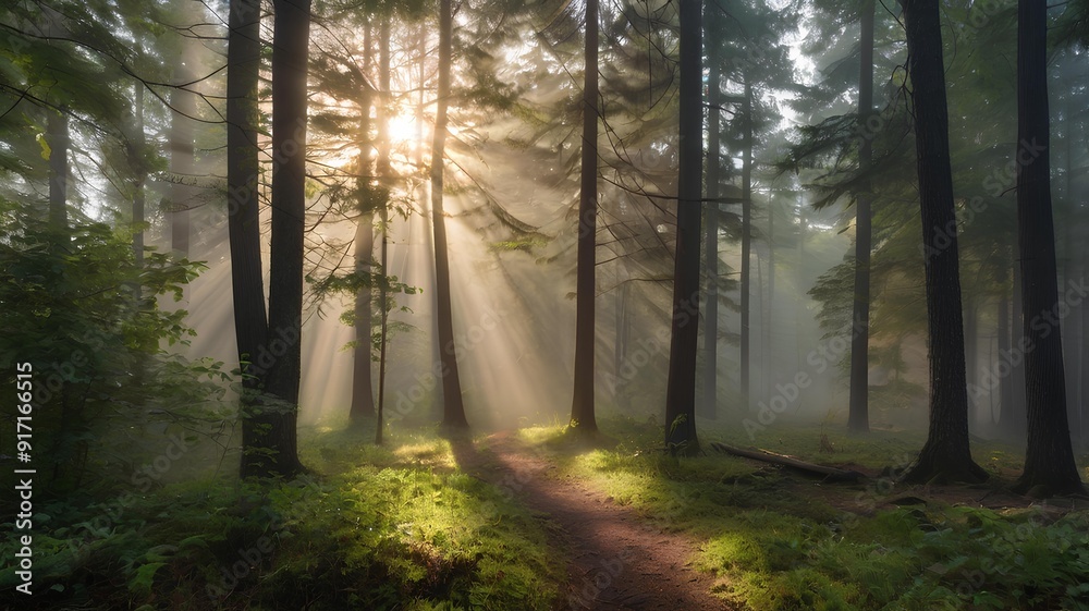 morning in the forest morning in the forest