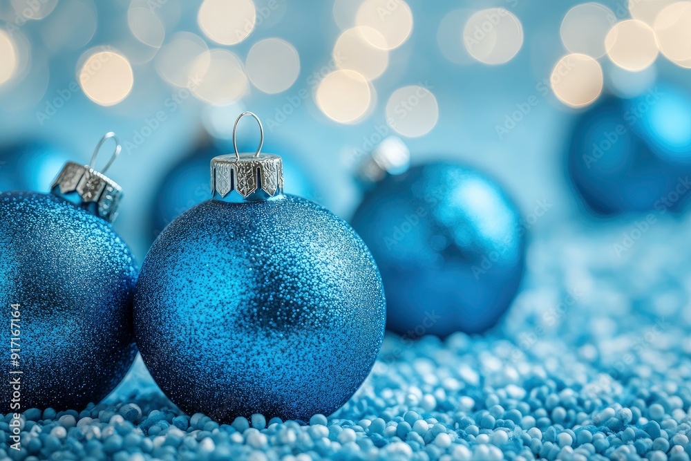 bright blue christmas decoration background, ai bright blue christmas decoration background, ai