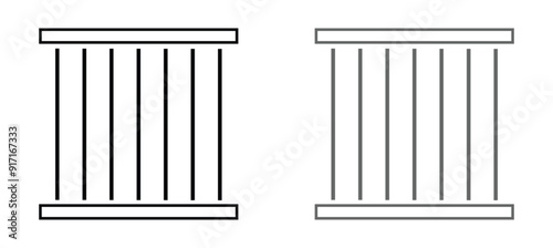 Jail icon vector isolated on white background, logo concept of Jail sign on transparent background, black filled symbol